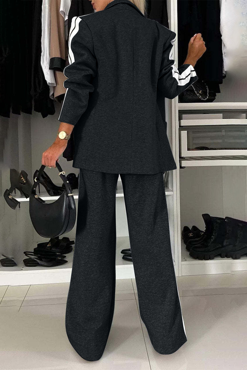 Casually Business Side Stripe Suit