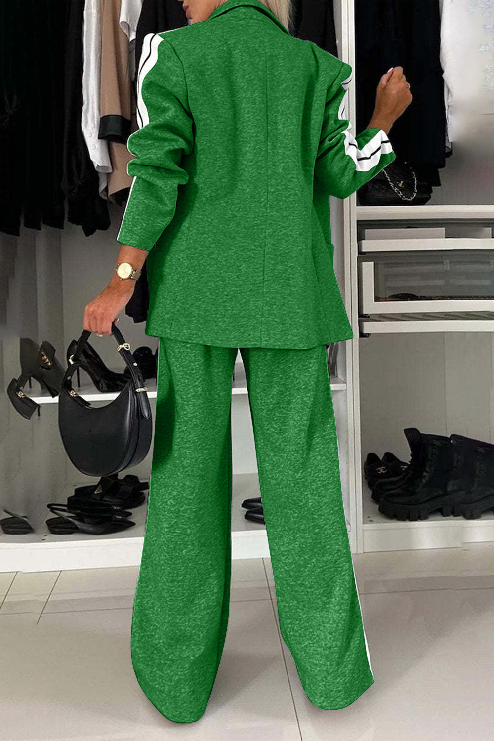 Casually Business Side Stripe Suit