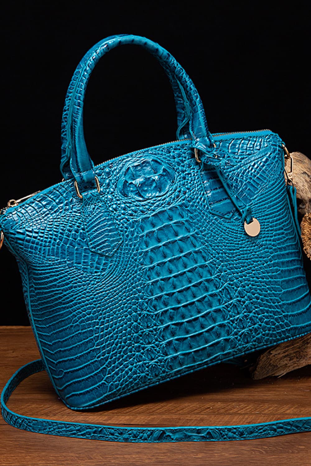 Vegan Leather Croc Handbag