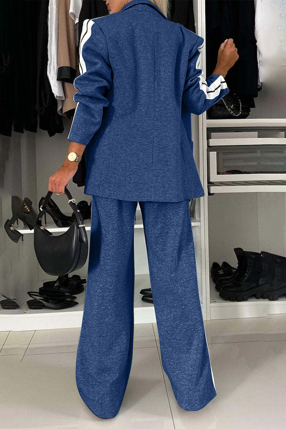 Casually Business Side Stripe Suit