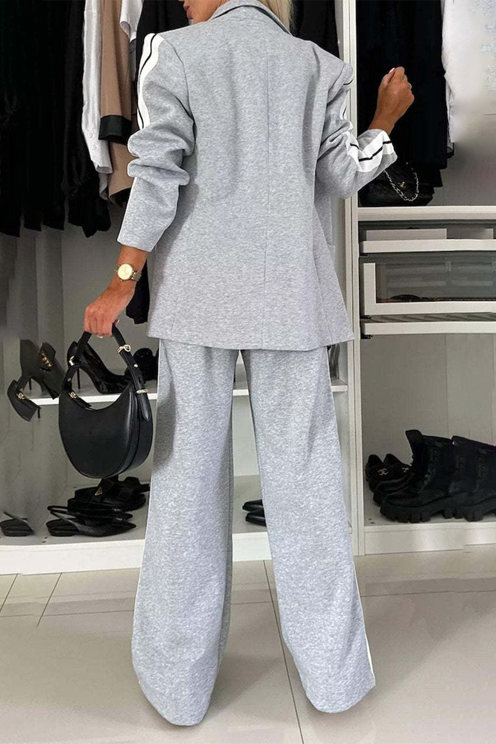 Casually Business Side Stripe Suit