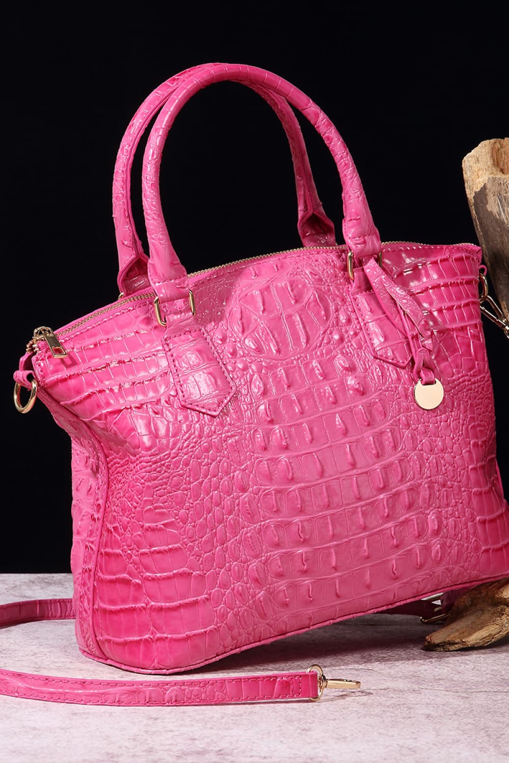 Vegan Leather Croc Handbag