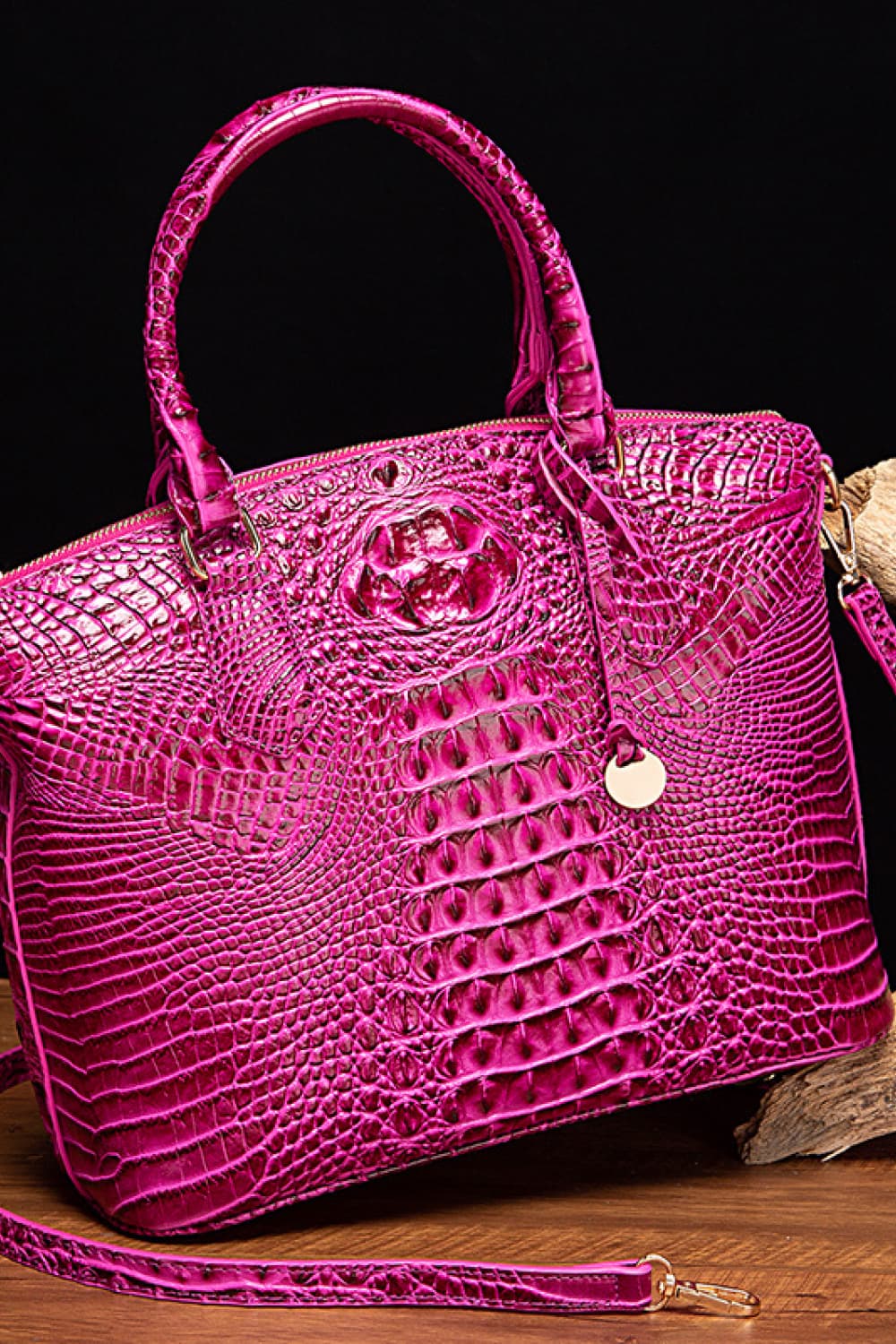 Vegan Leather Croc Handbag