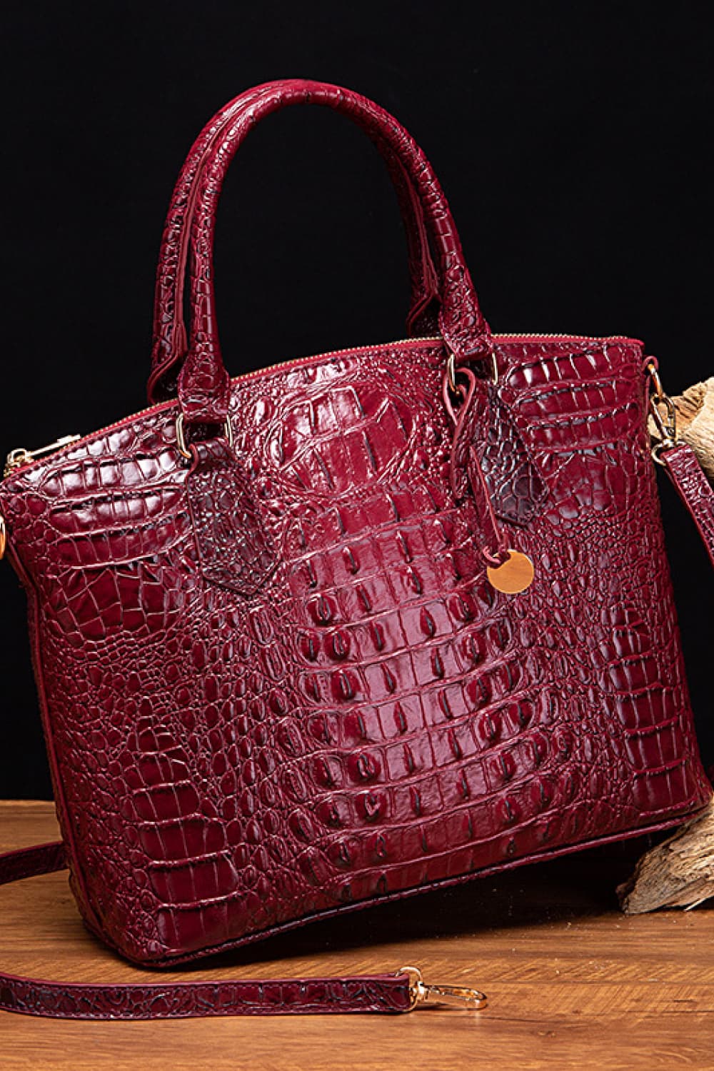 Vegan Leather Croc Handbag
