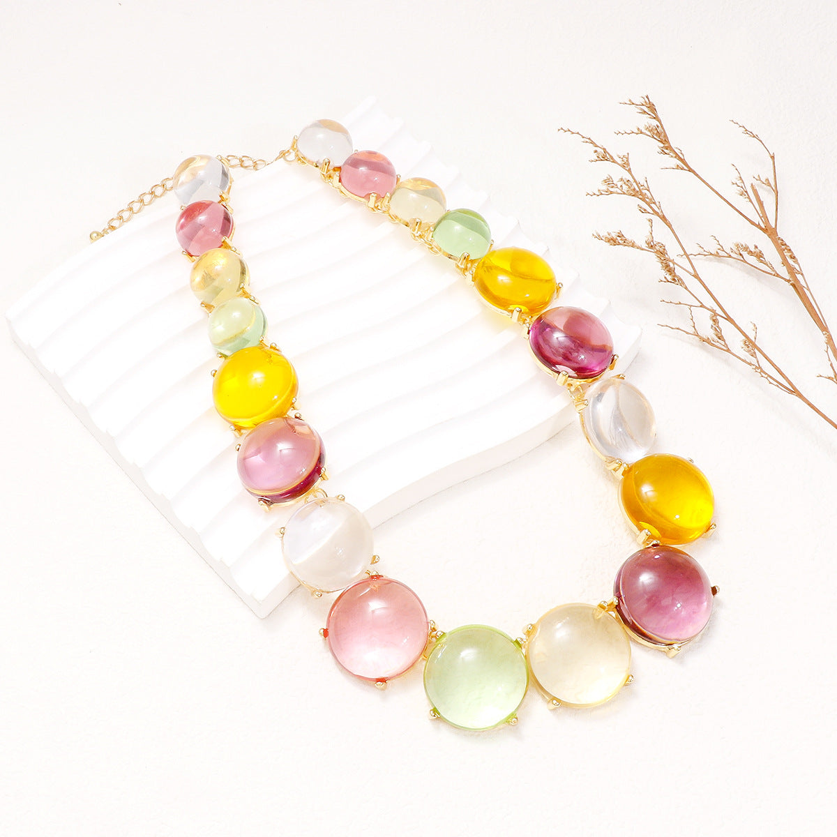 Multicolor & Rhinestone Necklace