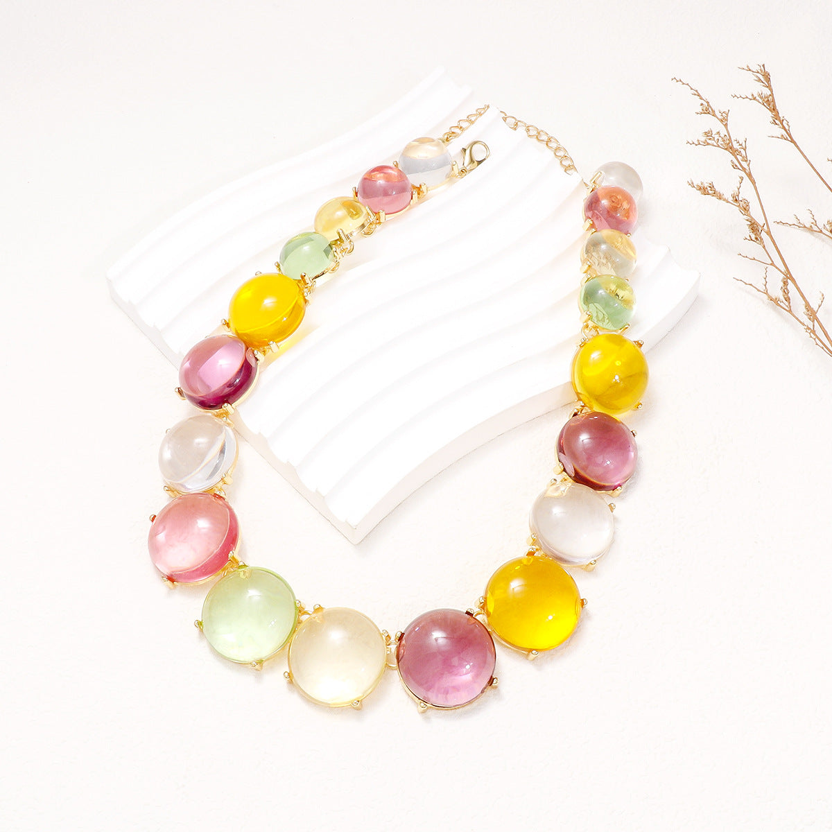 Multicolor & Rhinestone Necklace